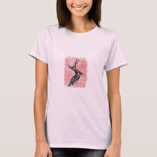 Flying Ninja Ladies Baby Doll (Fitted) T-Shirt (Front)