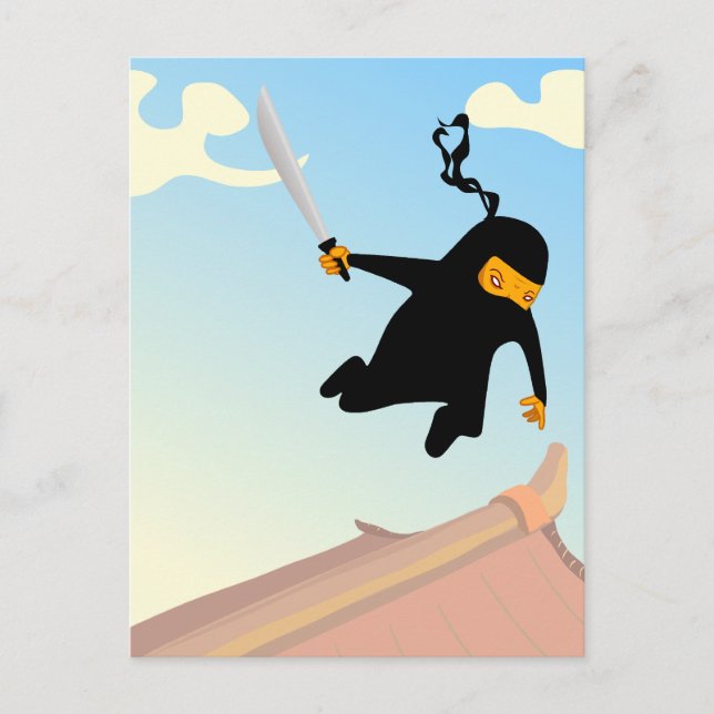 Flying Ninja Postcard (Front)