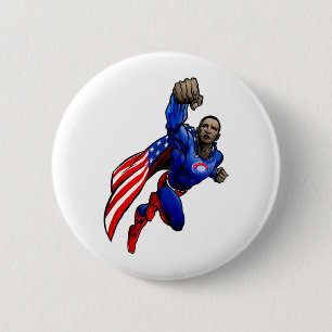 Flying Obama 6 Cm Round Badge