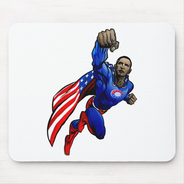 Flying Obama Mouse Pad (Front)