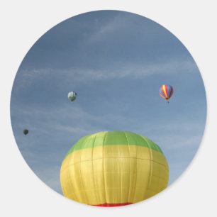 Flying on top of the world! xlta classic round sticker