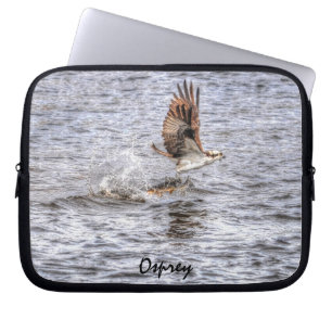 Flying Osprey & Fish Wildlife Photo Gift Laptop Sleeve