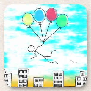Flying Over The City With Balloons Coaster