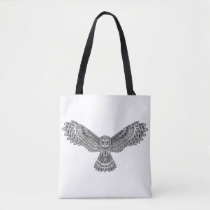 Flying Owl Zendoodle 2 Tote Bag