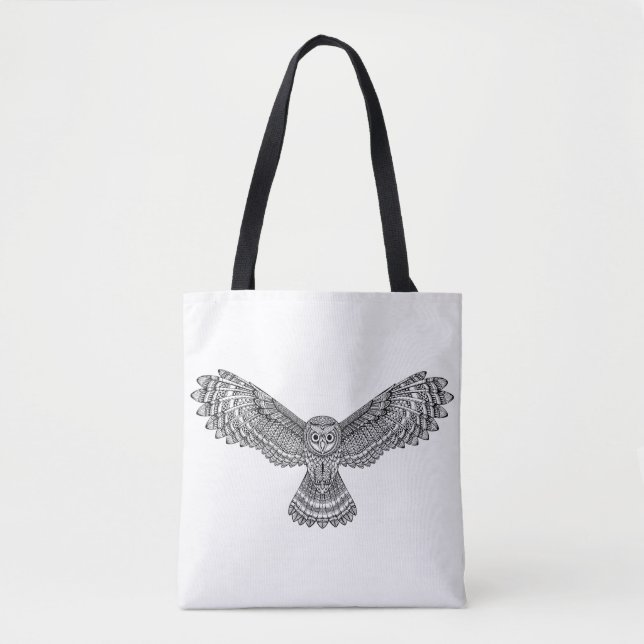 Flying Owl Zendoodle 2 Tote Bag (Front)