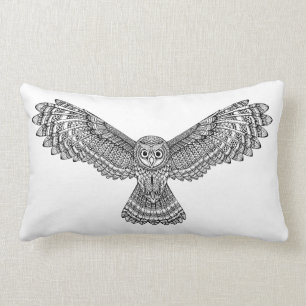 Flying Owl Zendoodle Lumbar Cushion