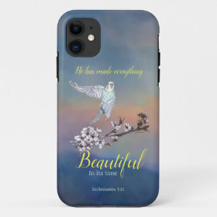 Flying Parakeet and Encouraging Verse Case-Mate iPhone Case