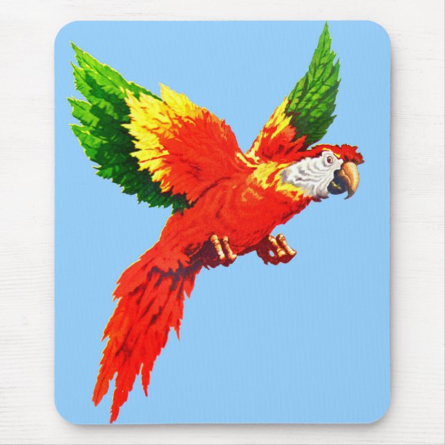 flying parrot mouse pad (Front)