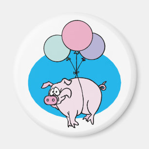 Flying Party Pig Magnet