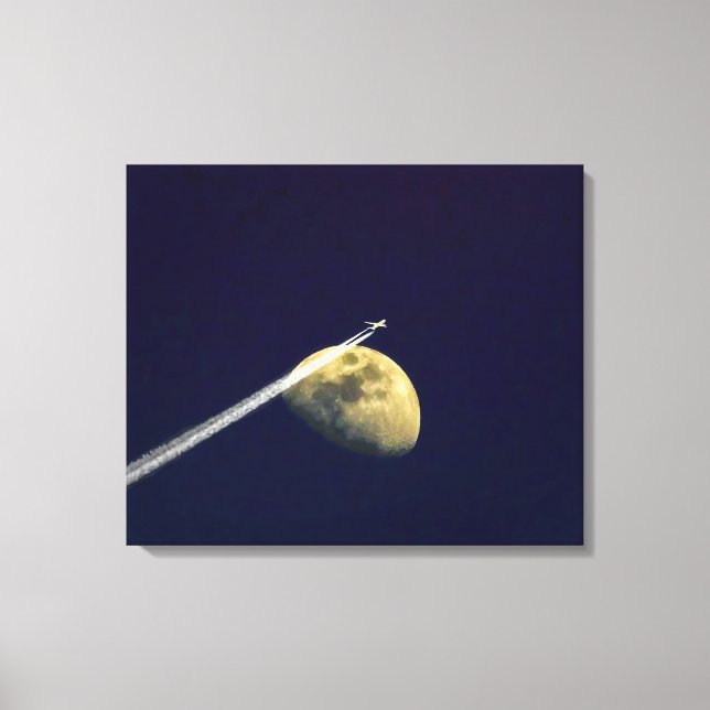 Flying Past The Moon Canvas Print (Front)