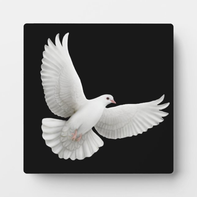 Flying Peace Dove Customisable Plaque (Front)