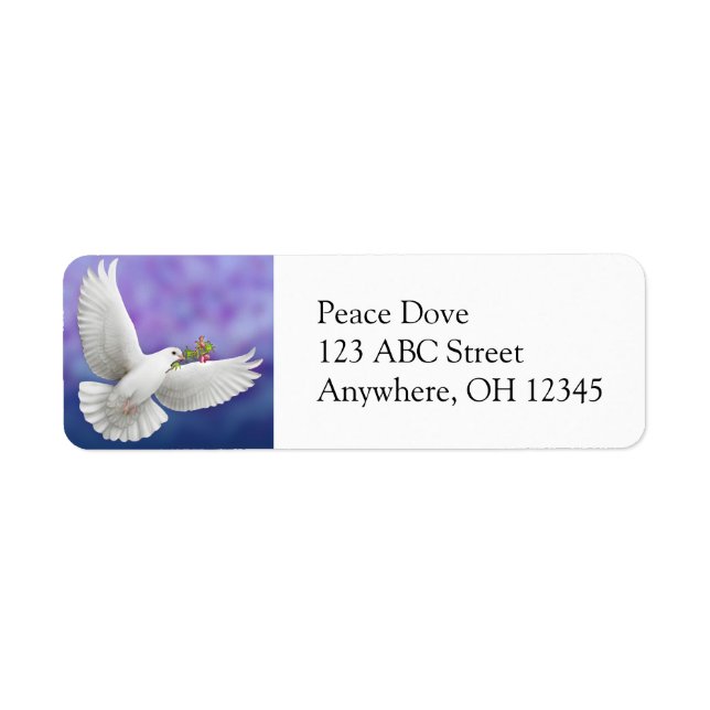 Flying Peace Dove Label (Front)