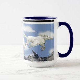 Flying Pegasus & Eagles Fantasy Art Mug