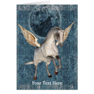 Flying Pegasus Fantasy Horse Art Photo Card