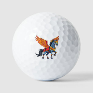 Flying pegasus golf balls