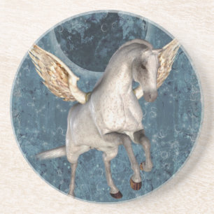 Flying Pegasus Horse Fantasy Drink Coaster