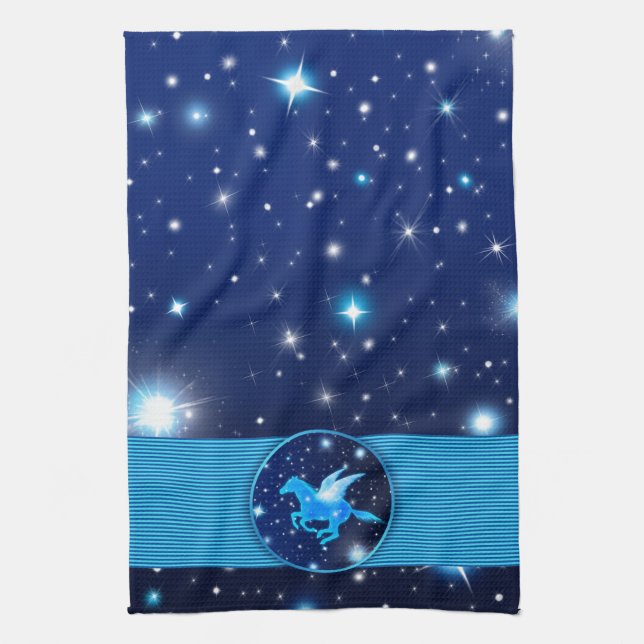 Flying Pegasus Tea Towel (Vertical)