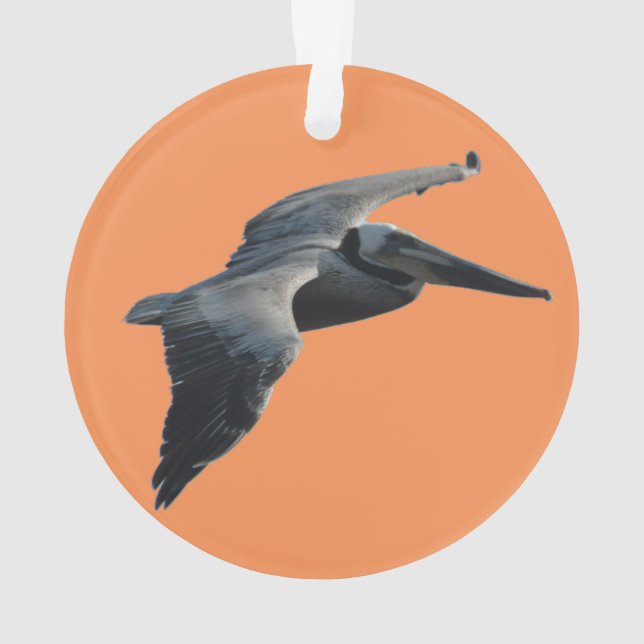 Flying Pelican Christmas Ornament (Back)