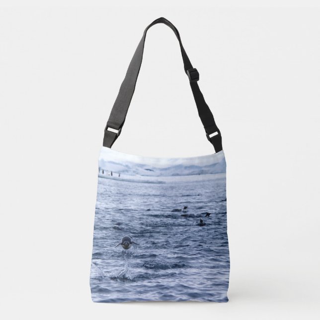 Flying penguin crossbody bag (Front)