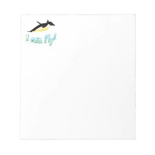 Flying penguin notepad