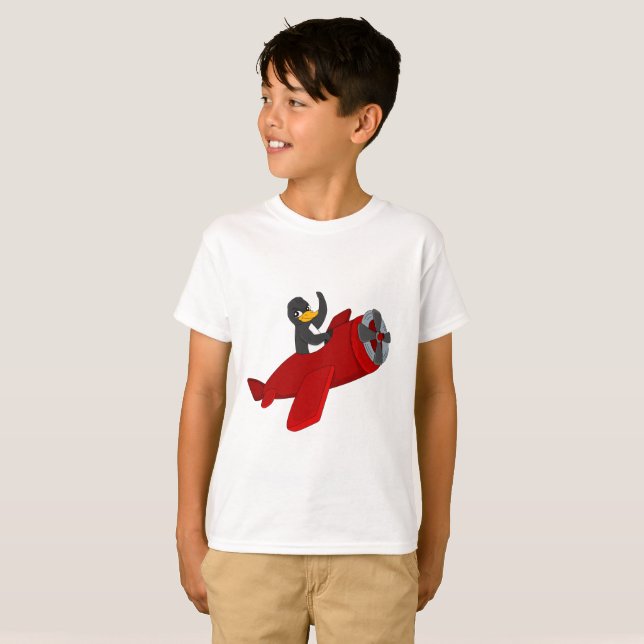 Flying penguing cartoon T-Shirt (Front Full)