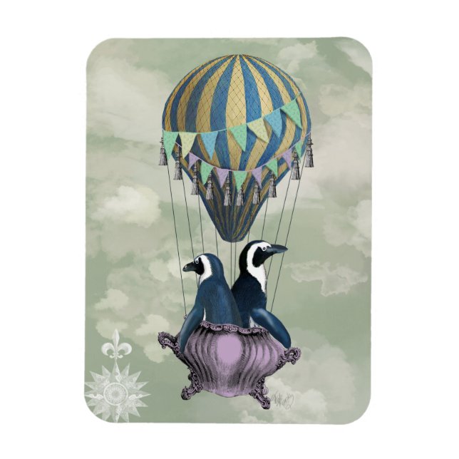 Flying Penguins 2 Magnet (Vertical)