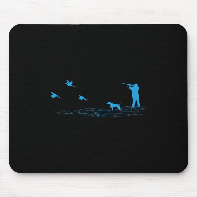 Flying Pheasant Graphic Upland Bird Hunter Dog Hun Mouse Pad (Front)