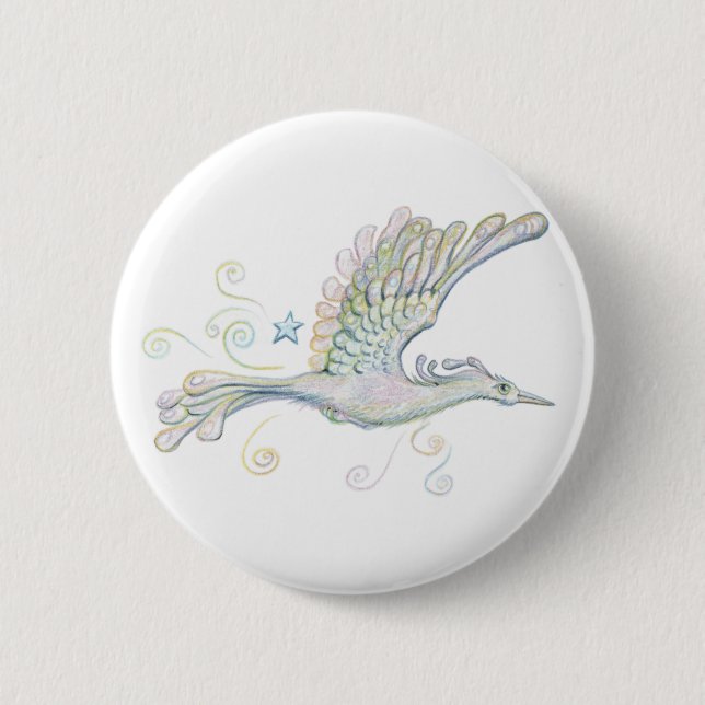 Flying Phoenix 6 Cm Round Badge (Front)