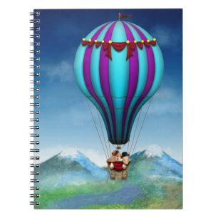 Flying Pig - Balloon - Up up and Away Notebook