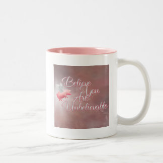 Flying Pig-Be Unbelievable Two-Tone Coffee Mug