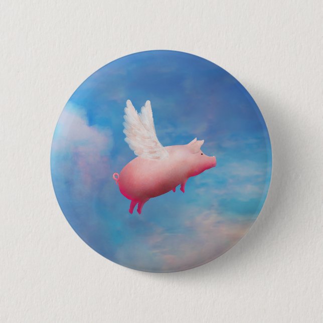 flying pig button (Front)
