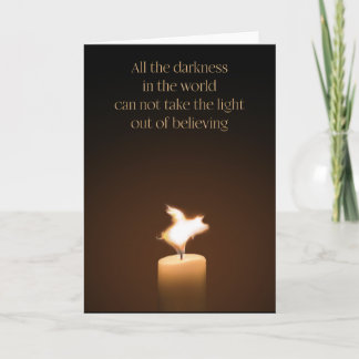 Flying Pig Candle Flame Greeting Card