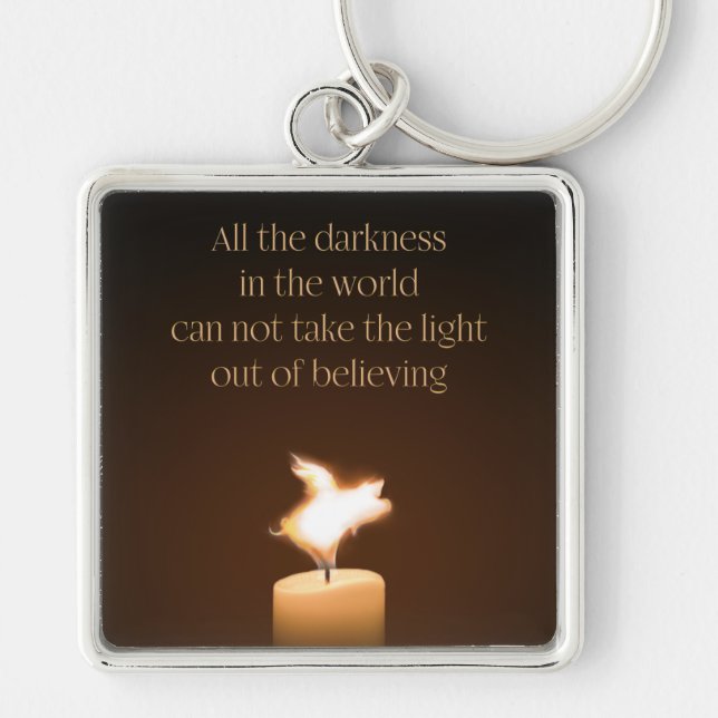 Flying Pig Candle Flame Key Ring (Front)