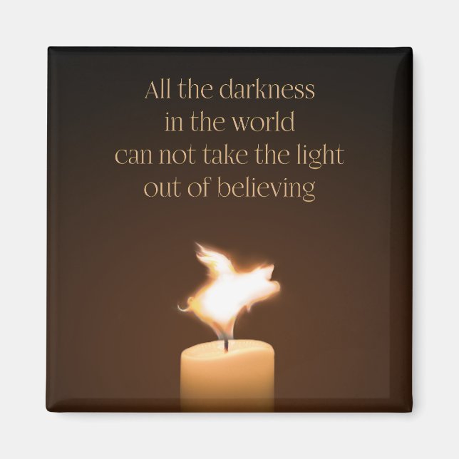 Flying Pig Candle Flame Magnet (Front)