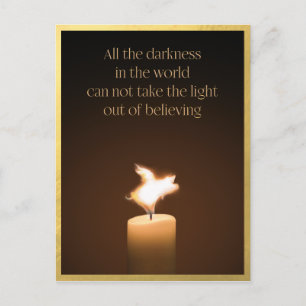 Flying Pig Candle Flame Postcard