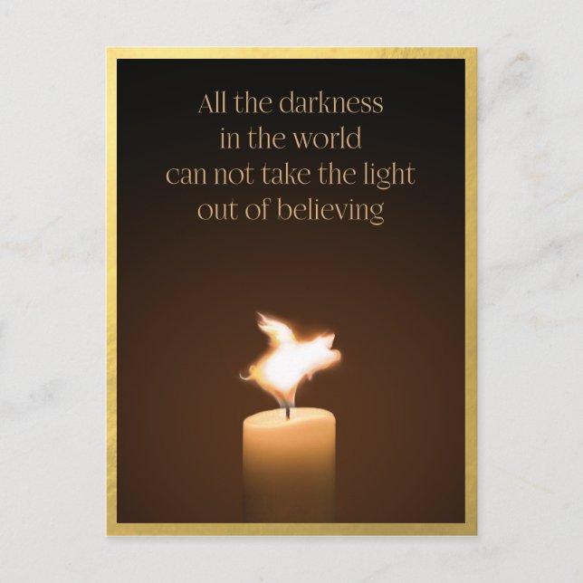 Flying Pig Candle Flame Postcard (Front)