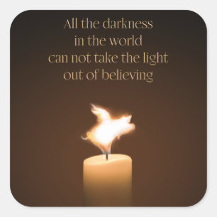 Flying Pig Candle Flame Stickers