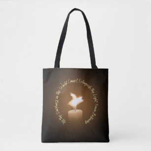 Flying Pig Candle Flame Tote Bag