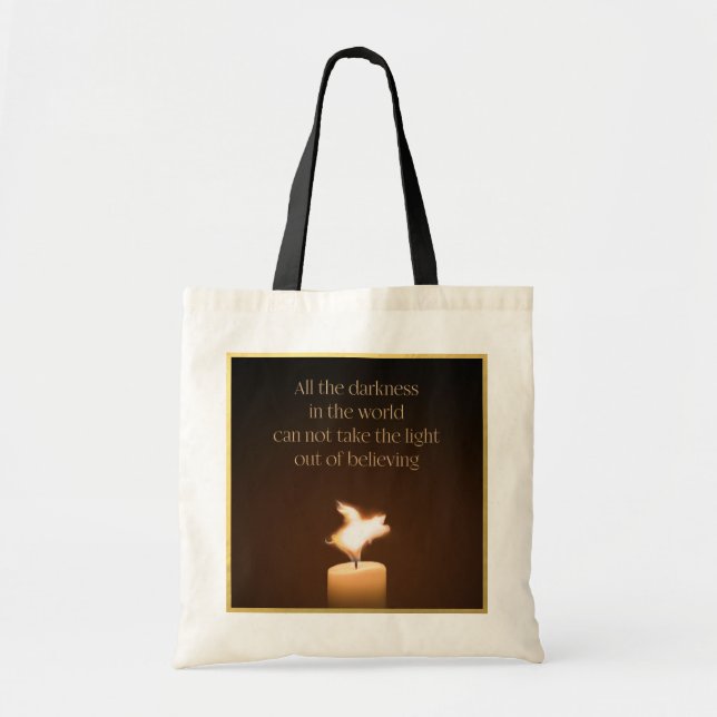 Flying Pig Candle Flame Tote Bag (Front)