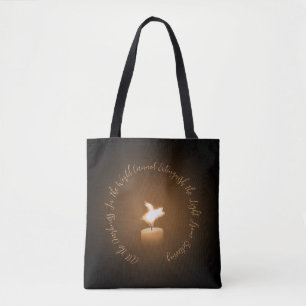 Flying Pig Candle Flame Tote Bag
