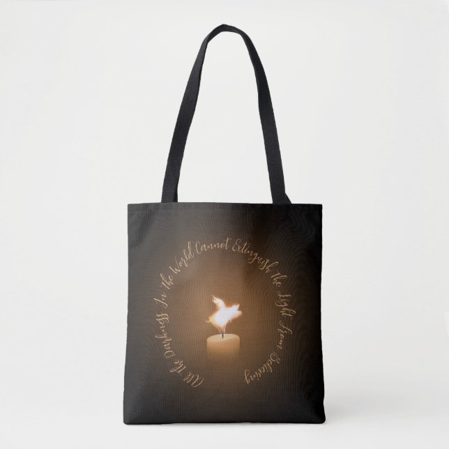 Flying Pig Candle Flame Tote Bag (Front)