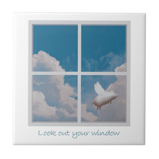 flying pig ceramic tile - possibities (Front)