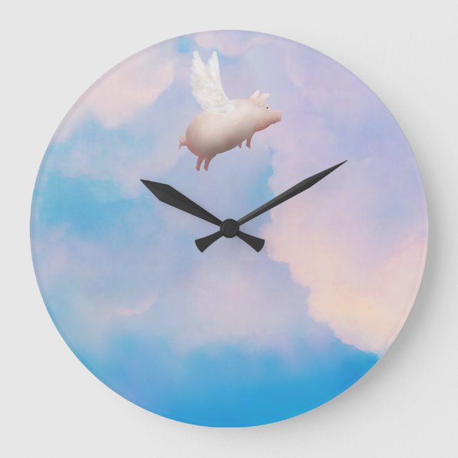 flying pig clock (Front)
