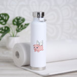 Flying Pig - Cute Piglet with Wings Water Bottle<br><div class="desc">Vector illustration of an adorable flying pig with angel-like wings soaring in the sky.</div>