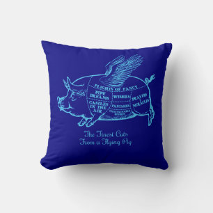 Flying Pig Cuts Cushion