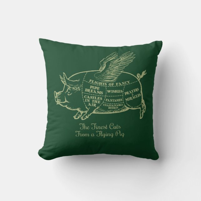 Flying Pig Cuts Cushion (Front)