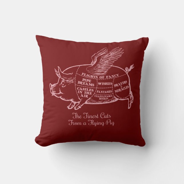 Flying Pig Cuts Cushion (Front)