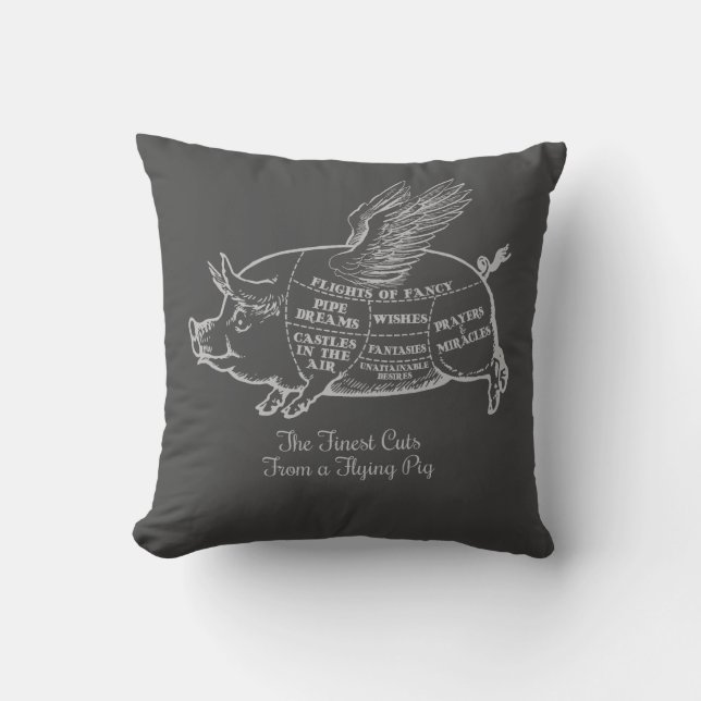 Flying Pig Cuts Cushion (Front)