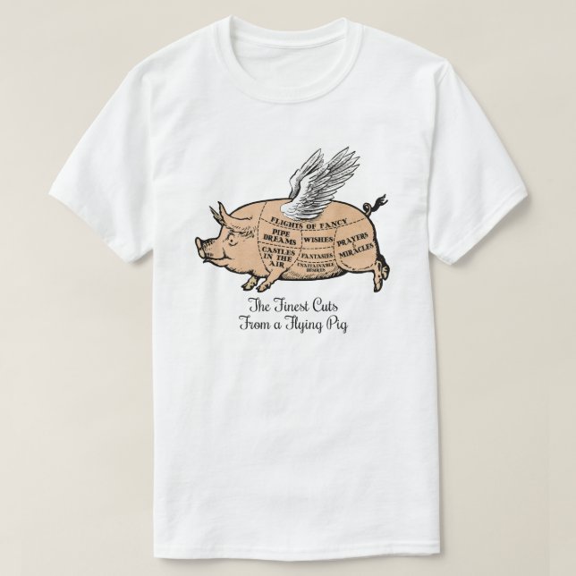 Flying Pig Cuts T-Shirt (Design Front)
