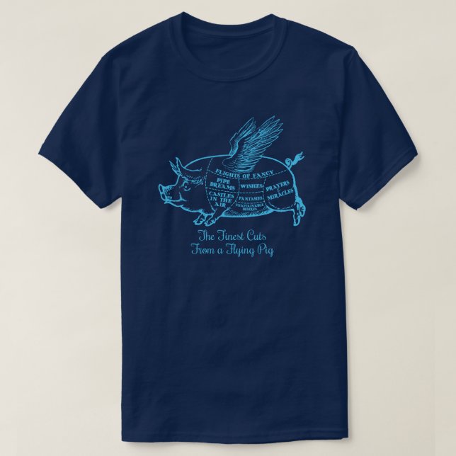 Flying Pig Cuts T-Shirt (Design Front)